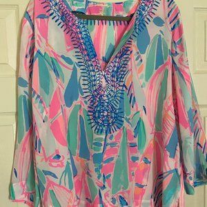 Lilly Pulitzer Silk Top XL